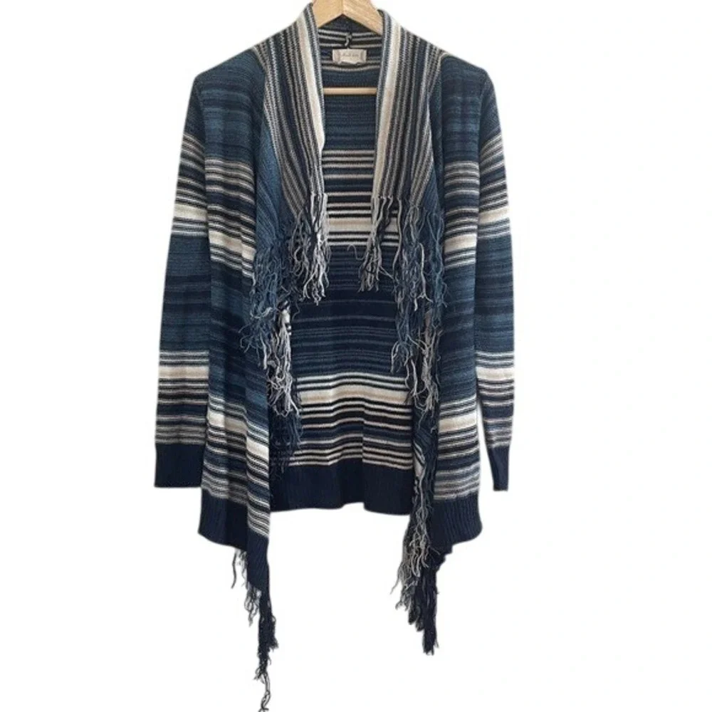 Altar'd‎ State | Women's S, Blue and Gray Waterfall Cardigan, Fringe